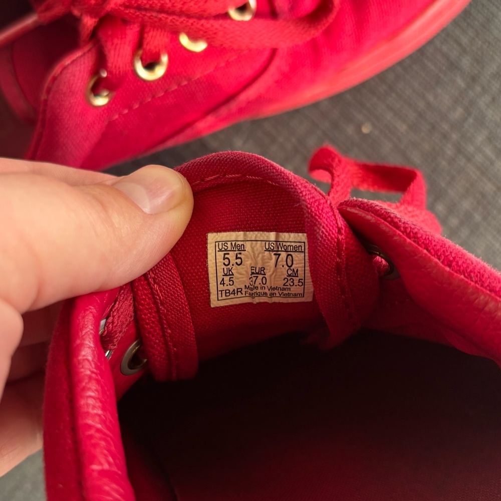 Vans All Red Authentic Size 7 - Picture 4 of 5